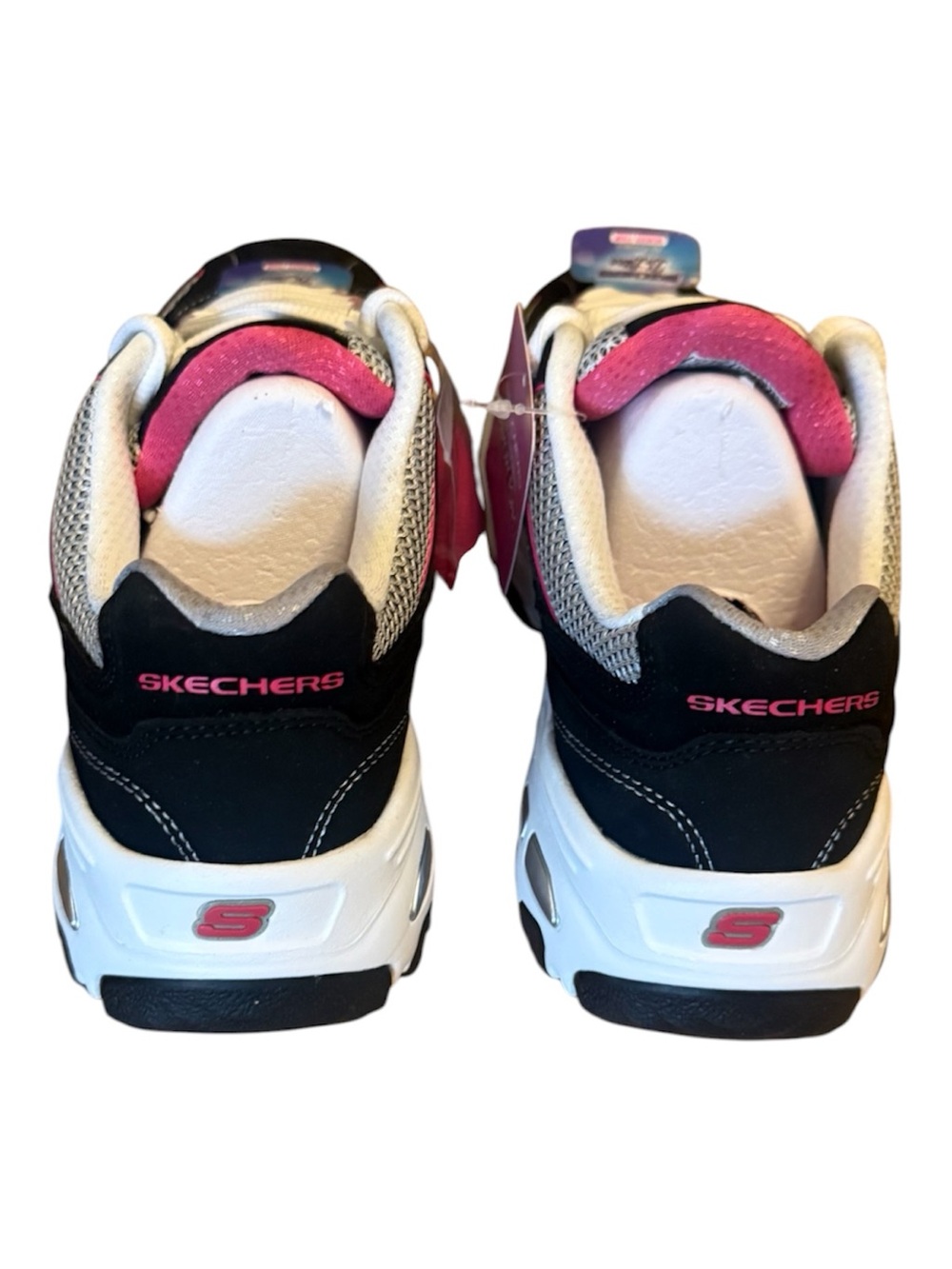 Sketchers D’Lites Air-Cooled Memory Foam Sneakers, Black/Pink, Size 7 - Picture 4 of 7